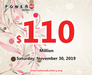 2019年11月27日的Powerball结果：累积奖金目前为1.1亿美元。